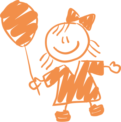 Poppetje balon oranje